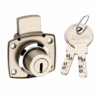 Cabinet Lock with Key, Drawer Lock, Nickel Finish, Iron Metal Construction