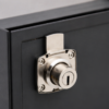 Cabinet Lock with Key, Drawer Lock, Nickel Finish, Iron Metal Construction
