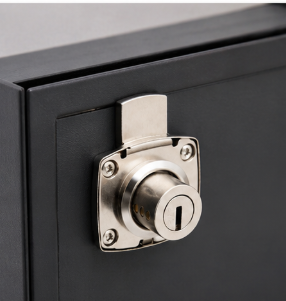 Cabinet Lock with Key, Drawer Lock, Nickel Finish, Iron Metal Construction