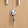 Cabinet Lock with Key, Drawer Lock, Nickel Finish, Iron Metal Construction
