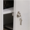 Cabinet Lock with Key, Drawer Lock, Nickel Finish, Iron Metal Construction