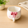 Premium Ceramic Bow Coffee Mug | Cute Tea Cup for Home, Office & Gifting